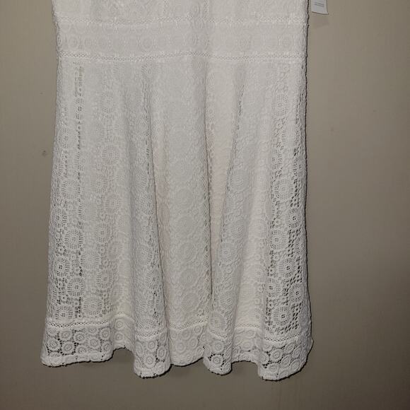 NWT Charter Club Lace Fit & Flare Dress Size XL Vintage Cream - Picture 9 of 12